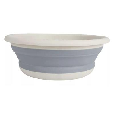 Bacia Simplo 8L com Design Retrátil em Plástico e Silicone para Lavanderia Off White