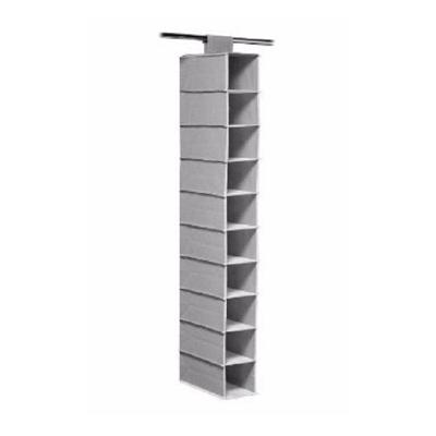 Sapateira Vertical 10 Divisórias Organizador TNT Cartonado Suspenso Closet Cinza Yeet