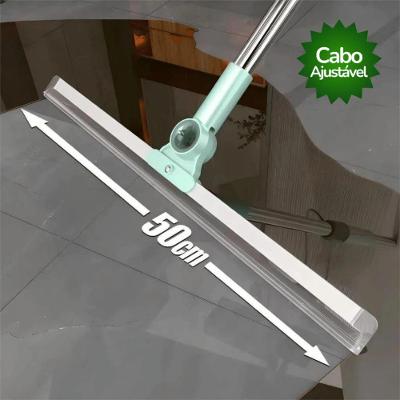 Rodo Vassoura Mágica Uso Duplo Silicone Aço Inoxidável Multiuso para Piso e Vidros Inox