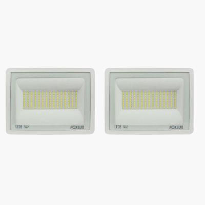 Refletor LED 150W Foxlux Branco Frio IP65 11.250 Lúmens Kit com 2