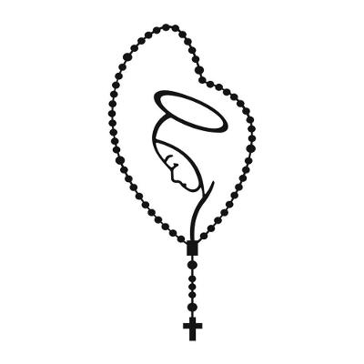 Adesivo Decorativo Religioso Terço Nossa Senhora Colorido Teu Adesivo