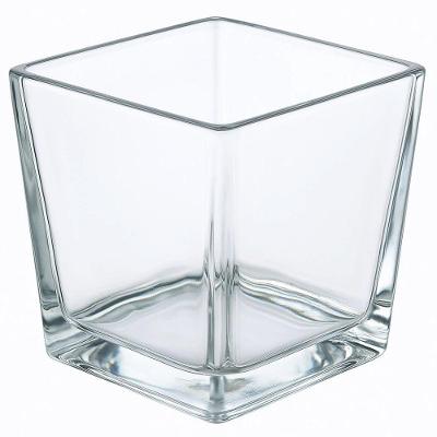 Vaso de Vidro Quadrado 1,1L com Design Clean Transparente