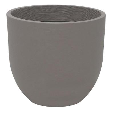 Vaso Plástico para Plantas Laos Redondo 28CM Polietileno Cinza Tramontina