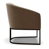 Poltrona Stella Suede Base Industrial Preto - D'Rossi Cor Marrom - 6