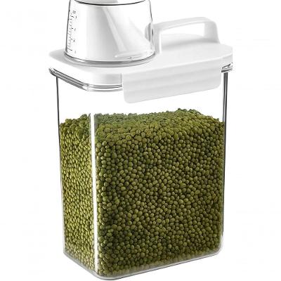 Pote Hermético Dispenser 2L com Tampa Trava e Copo Medidor BPA Free para Arroz Grãos e Mantimentos