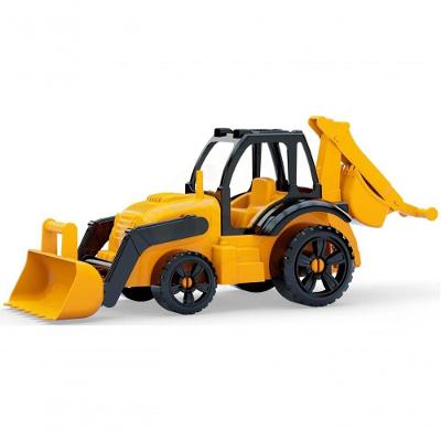 Trator Retroescavadeira Agroworks Ggb Plast Brinquedo Infantil para Meninos Cores Sortidas
