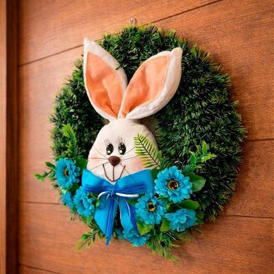 Guirlanda Decorativa Cabeça de Coelho 40CM Azul