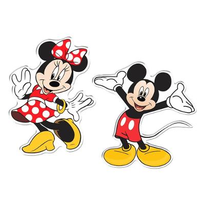 Kit Adesivos Decorativos Resinados Personagens Clássicos Casal Efeito 3D Preto
