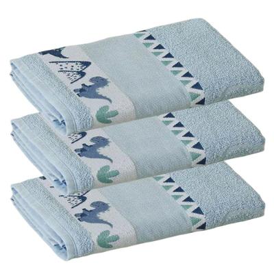 Kit 3 Toalhas de Banho Funny 100% Algodão 340g-m² Felpuda Azul LM Peter