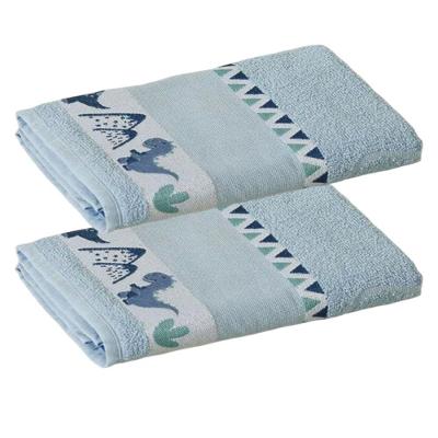 Kit 2 Toalhas de Banho Funny 100% Algodão 340g-m2 Azul LM Peter