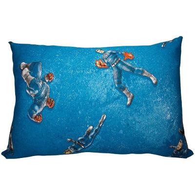 Fronha Avulsa Kazzavip Malha 100% Algodão 48cmx68cm Azul Portallar