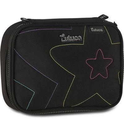 Estojo Baú Clio Style Luluca LU27032 1 Compartimento Poliéster Preto