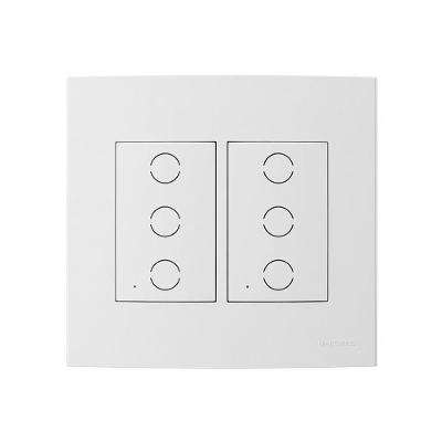 Interruptor Inteligente IOT-TW56 4x4 Touch 6 Teclas Wi-Fi Branco Margirius