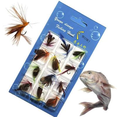 Isca de Pesca Artificial SU-ISC2 Imita Insetos Naturais Colorido 12 Iscas Leva Pro Pet