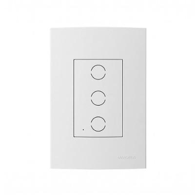 Interruptor Inteligente Touch 3 Teclas IOT - TW53 4x2 Wi-Fi Bivolt Branco Margirius