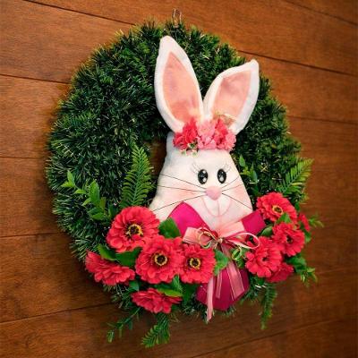 Guirlanda Decorativa Cabeça de Coelho 40CM Rosa