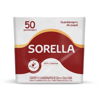 Guardanapo de Papel Sorella 800 Folhas Fibras Celulósicas Branco