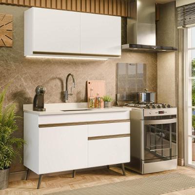 Cozinha Completa Florença 4 Portas 1 Gaveta MDP 120CM Branco Multimóveis