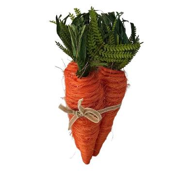 Decoração Cenouras Decorativas Páscoa Maço 3 Cenouras Artesanal Laranja e Verde Tok da Casa
