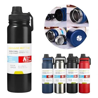 Garrafa Térmica 800ml Água Inox Academia Quente e Frio Preto Aço Inoxidável 304