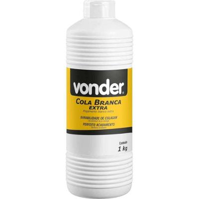 Cola Adesiva Cola Branca Extra PVA 1KG Branco 1 Tubo Vonder