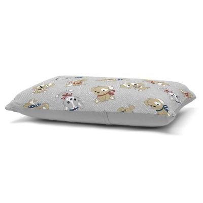 Fronha Avulsa Basic Dogs Malha 100% Algodão Cinza Buettner