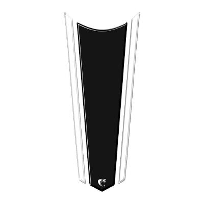 Faixa Gravata Resinado para Tanque Moto Honda Preto e Branco em PVC Teu Adesivo