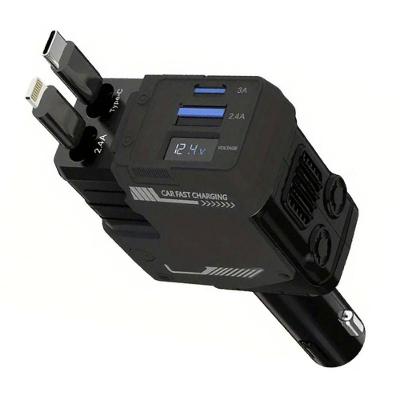 Carregador Veicular Economia Solar SU-RET2 120W 4 Dispositivos Preto