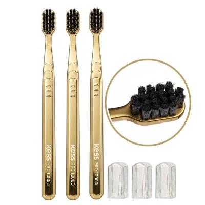 Escova de Dente Kess Metalic Dourada Kess Pro 10k 3 Unidades