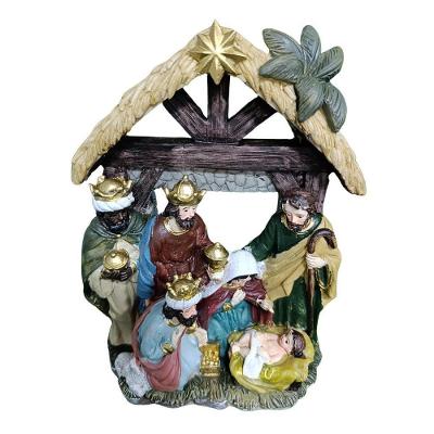 Enfeite Natal Sagrada Familia Resina 20,5CM 60025 Florarte