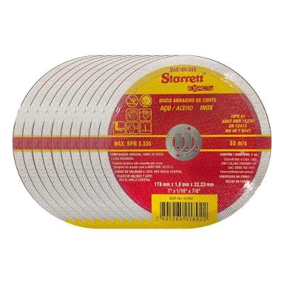 Disco de Corte DAC180-24X Aço 180X1.6X22mm 10 Unidades Starrett