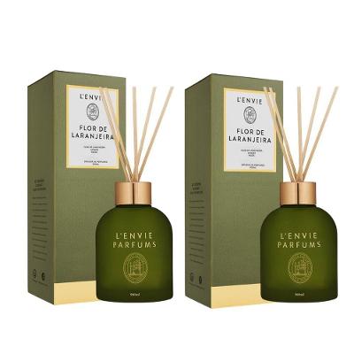 Difusor de Perfume Flor de Laranjeira Floral Cítrico 200ml Transparente L'envie Kit com 2 Unidades