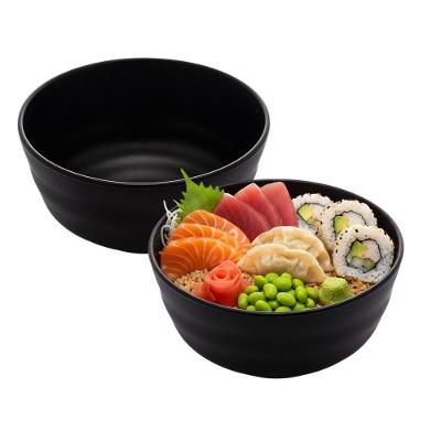 Bowl Tokyo para Comida Japonesa Melamina Resistente Restaurante Preto Lyor 450ML