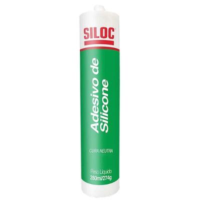 Borracha de Silicone Neutro Ostenvonder Selante Monocomponente Branco Siloc 280ML