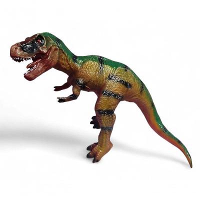 Boneco T-rex Tiranossauro com Som e Luz Marrom JR Toys 28CM