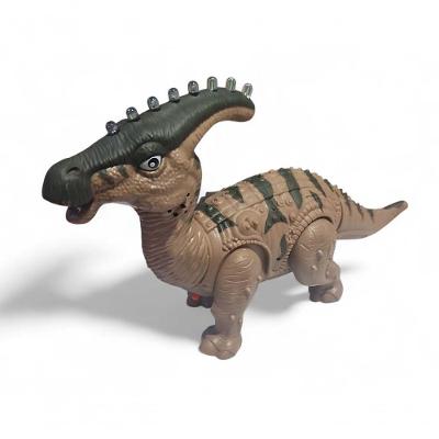 Boneco Dinossauro Papassauro com Movimento Som e Luz Marrom Well Kids