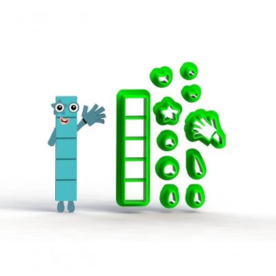 Cortador Numberblocks Número 5 Plástico PLA HB Formas e Cortadores 5CM