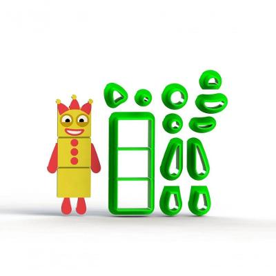 Cortador Numberblocks Número 3 para Pasta Americana Plástico PLA 6CM HB Formas