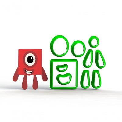Cortador Numberblocks Número 1 Plástico PLA 6CM