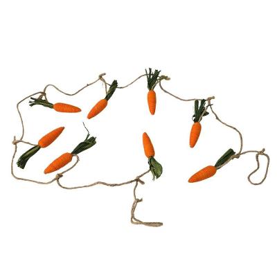 Cordão Festão de Cenouras Páscoa 164CM 8 Mini Cenouras Laranja Tok da Casa