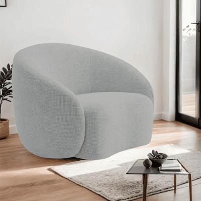 Poltrona Orgânica Luxo Amore Bouclé Cinza Mabe Magazine