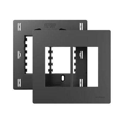 Placa Infiniti Plus Colors com Suporte 4x4 para 6 Módulos Titânio Margirius