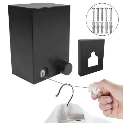 Varal de Roupa BSL3766 Retrátil Polipropileno com Cordão de Aço Inox Suporta 20KG Preto Braslu