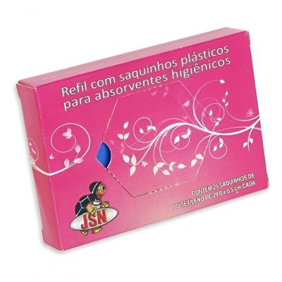 Saquinhos para Descarte de Absorvente Feminino Kit 100 Unidades JSN
