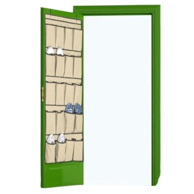 Sapateira Porta e Parede Organizador Vertical Poliéster Divisórias Closet Bege Yeet 10 Pares