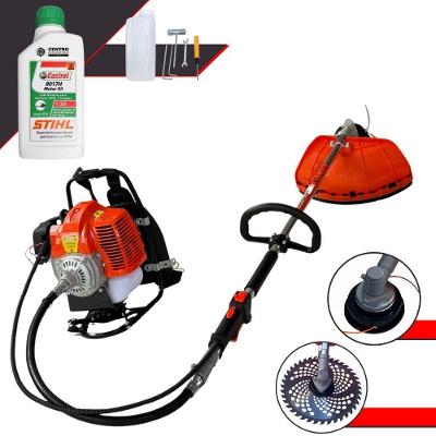 Roçadeira Costal GRC430 1,7HP 43CC com Lâmina e Carretel de Nylon + Óleo Castrol Stihl Terra