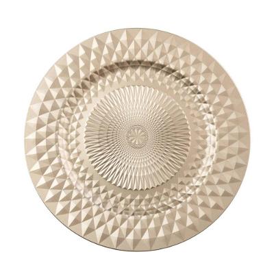 Sousplat Redondo Plástico 33CM 1 Peça Dourado Wolff