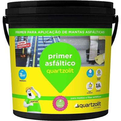 Primer Impermeabilizante 0607.00042.0036GL Secagem Rápida Marrom Escuro Quartzolit 3,6L