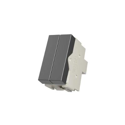 Módulo Interruptor Duplo Paralelo Infiniti Plus Colors 10A Titânio Margirius