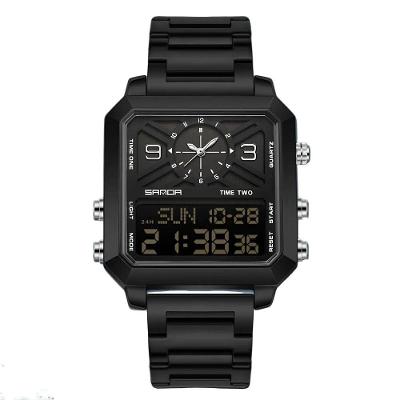 Relógio Digital para Homem 6265 em Aço Inox com Display LED Preto Sanda